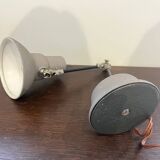 Vintage gray and black bakelite desk lamp