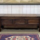 Oak and chestnut storage bench from the late 19th century