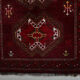 Afghan fringed wool vintage rug 103x79cm