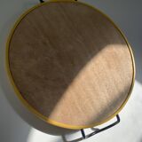 50s top in black eglomized glass and yellow plastic tower.