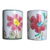 Tasses en céramique peints à la main signées par l'artiste
