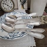 6 cuillères à soupe en métal argenté