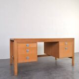 Mid-Century Oak Desk by Chr. Rasmussen for Randers Møbelfabrik, 1970s.