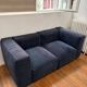Canapé modulable AMPM en velours bleu