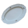 Large yellow porcelain serving dish by Bernadotte from the 1960s, with a gold rim and relief.