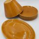 Service esterel 8 ceramic plates salins graphic honey color