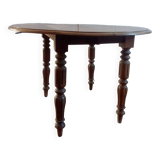 Round fruit wood table with extensions