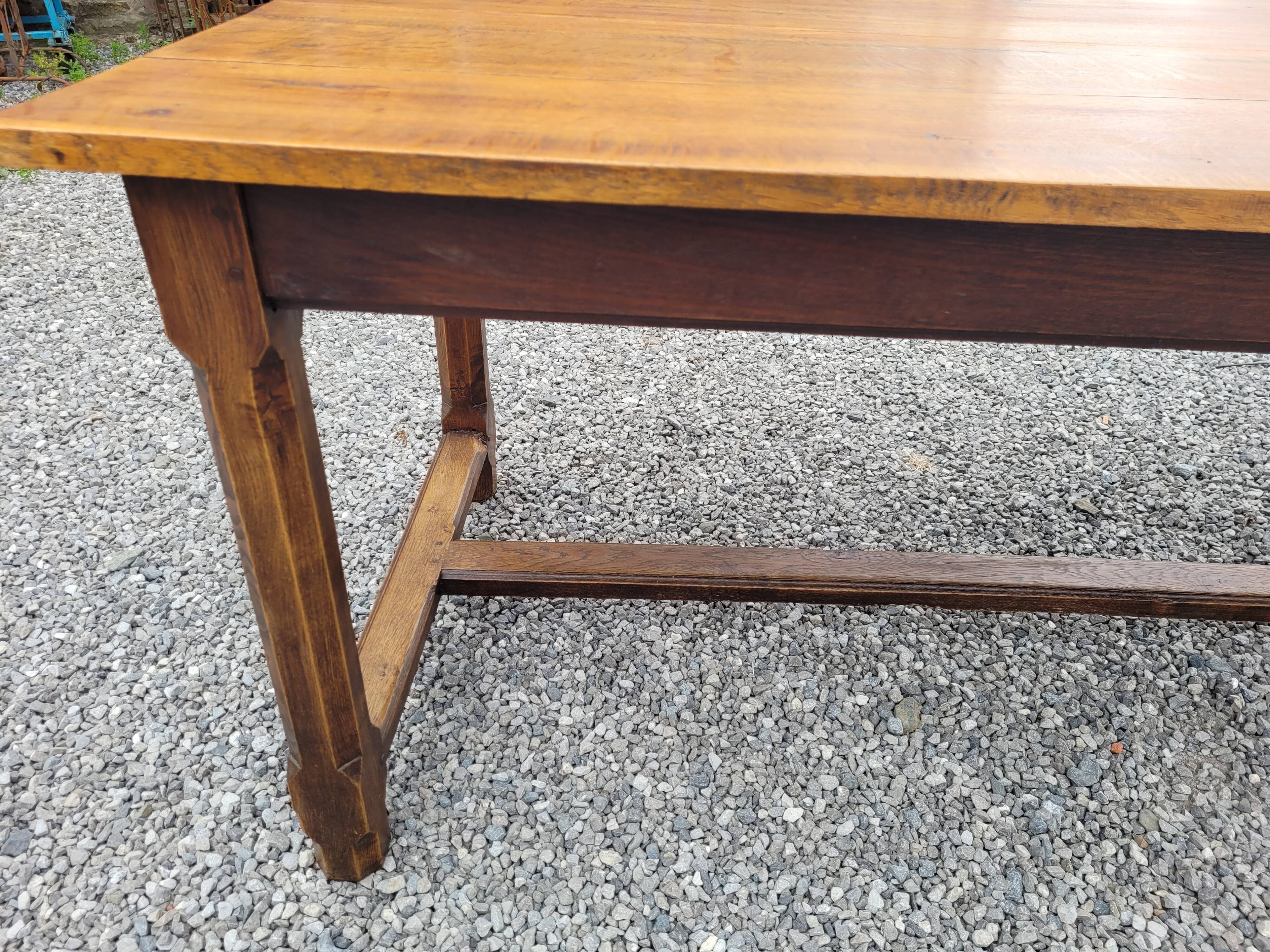 Old farmhouse table in solid oak 200×80cms