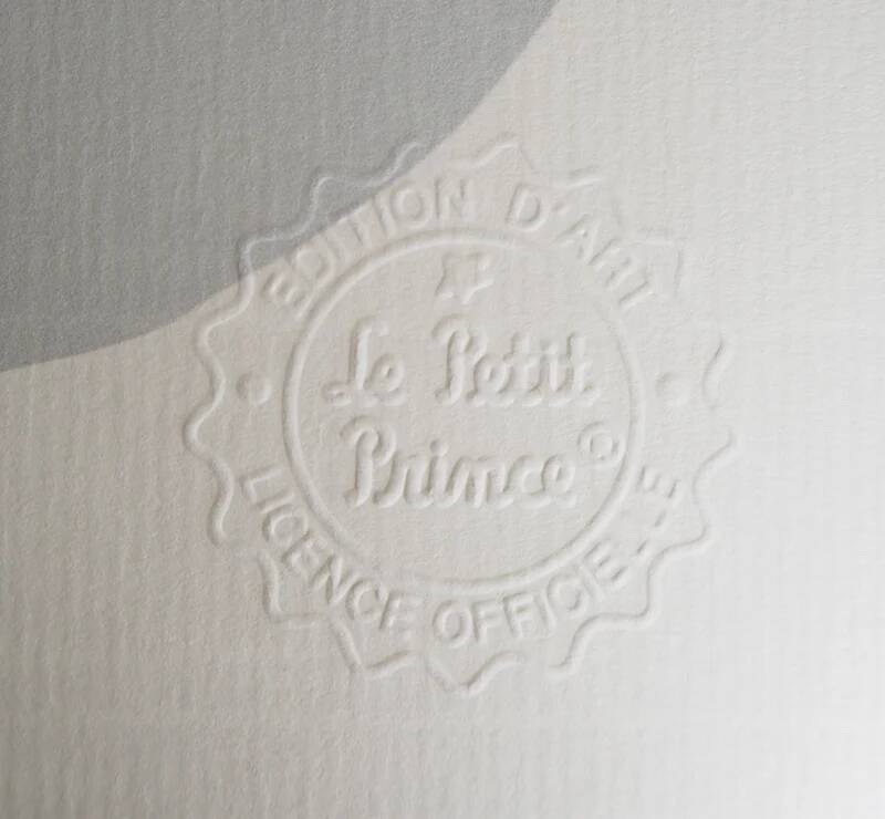 Antoine de Saint-Exupéry: The Little Prince waters his rose, lithograph.