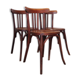 Set of wooden bistro chairs, vintage