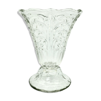 Vintage molded glass vase