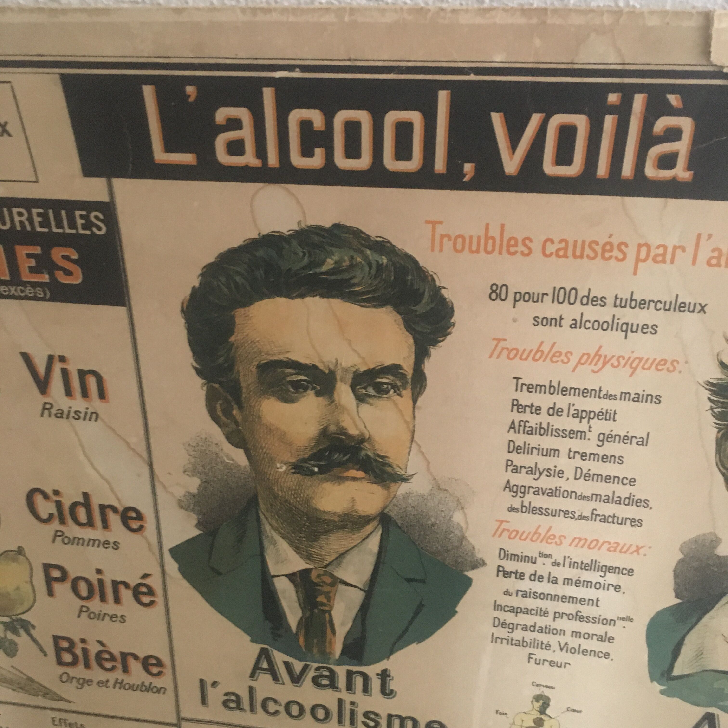 Educational panel "Alcohol is the enemy" 1910