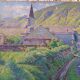 Tableau huile Sur toile (intitulé matin de septembre à Saint mamet de luchon)