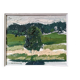 « Green Grove » peinture à l’huile de paysage suédoise vintage, encadrée
