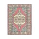 1970s vintage Turkish Oushak handmade wool cotton pink area rug 190x245
