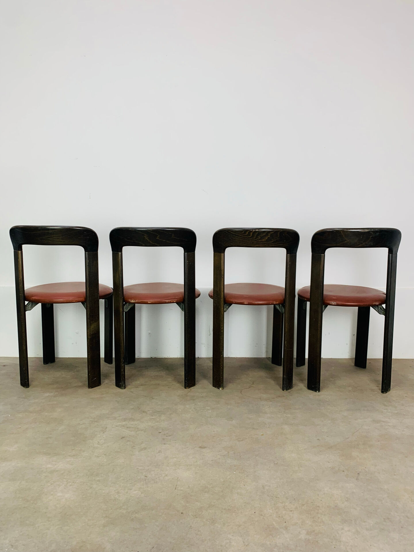 4 Bruno Rey chairs for Dietiker, workshop "Chair from Stein am Rhein"