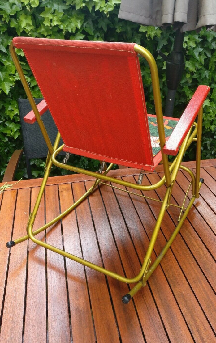 Rocking chair rocking vintage children's flesh