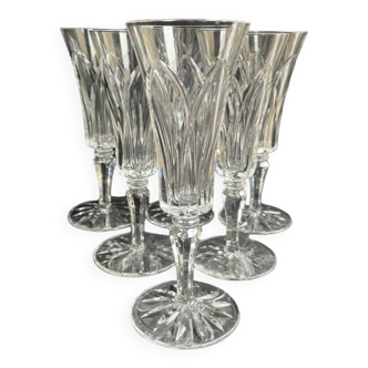 6 Saint Louis champagne flutes Camargue service