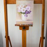 Cuadro al oleo de flores. Flores al oleo. Cuadro de flores.