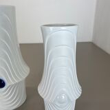 Set of 2 Original Porcelain Op Art Vase Made by Royal Bavaria KPM Germany, 1970s