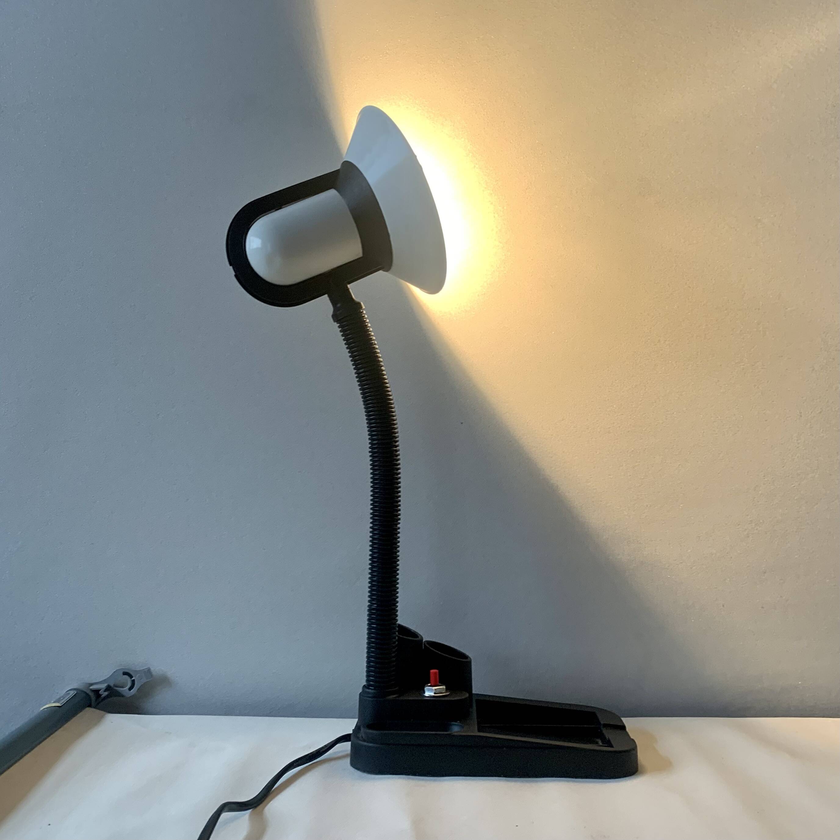 Fase vintage black and white desk lamp