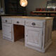 Countertop in gray patinated fir 1960