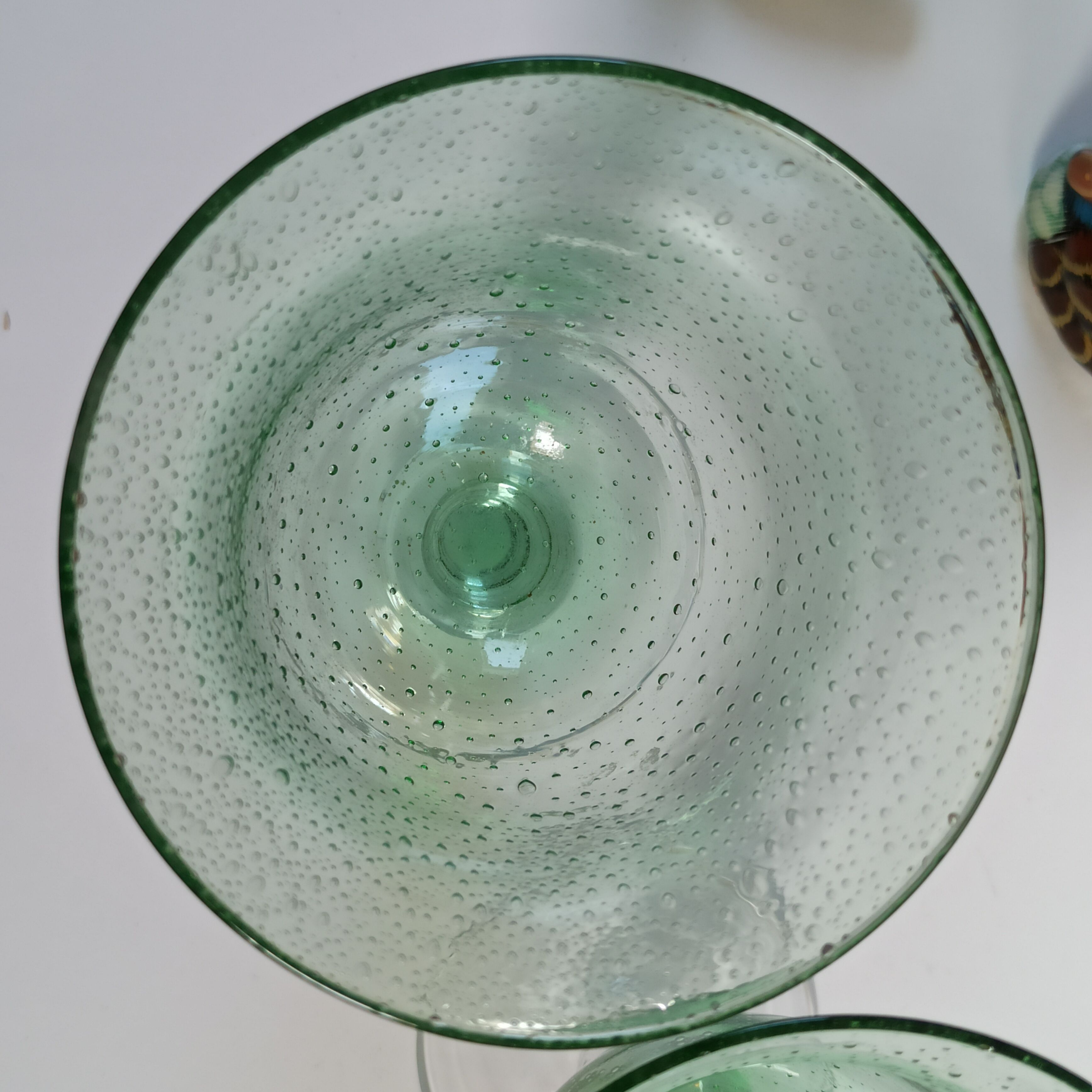 Bubbled foot glasses 16 cm