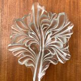 Heavy vintage German floral glass bowl by Walther Glas, 1970s.