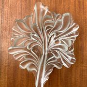 Heavy vintage German floral glass bowl by Walther Glas, 1970s.