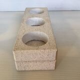 Travertine candle holder