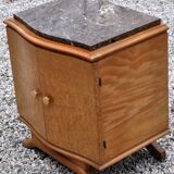 Vintage clear wood bedside table