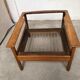 Scandinavian armchair in gray fabric from the 60s