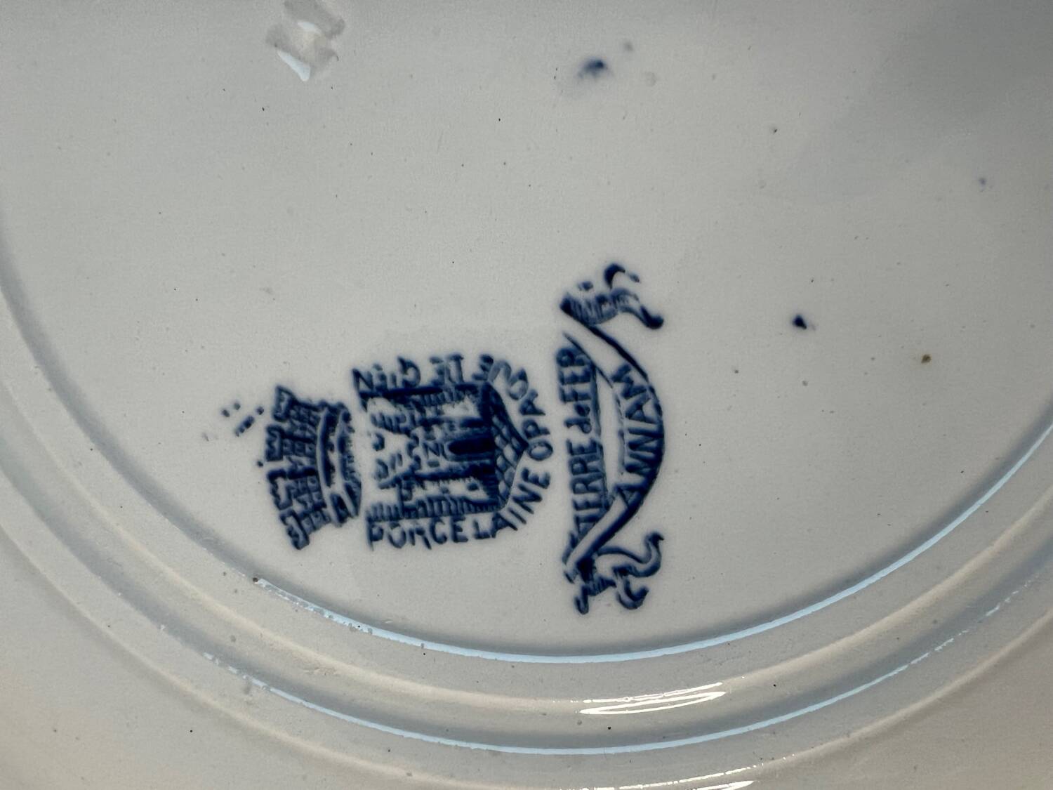 Set of 4 GIEN Annam flat plates