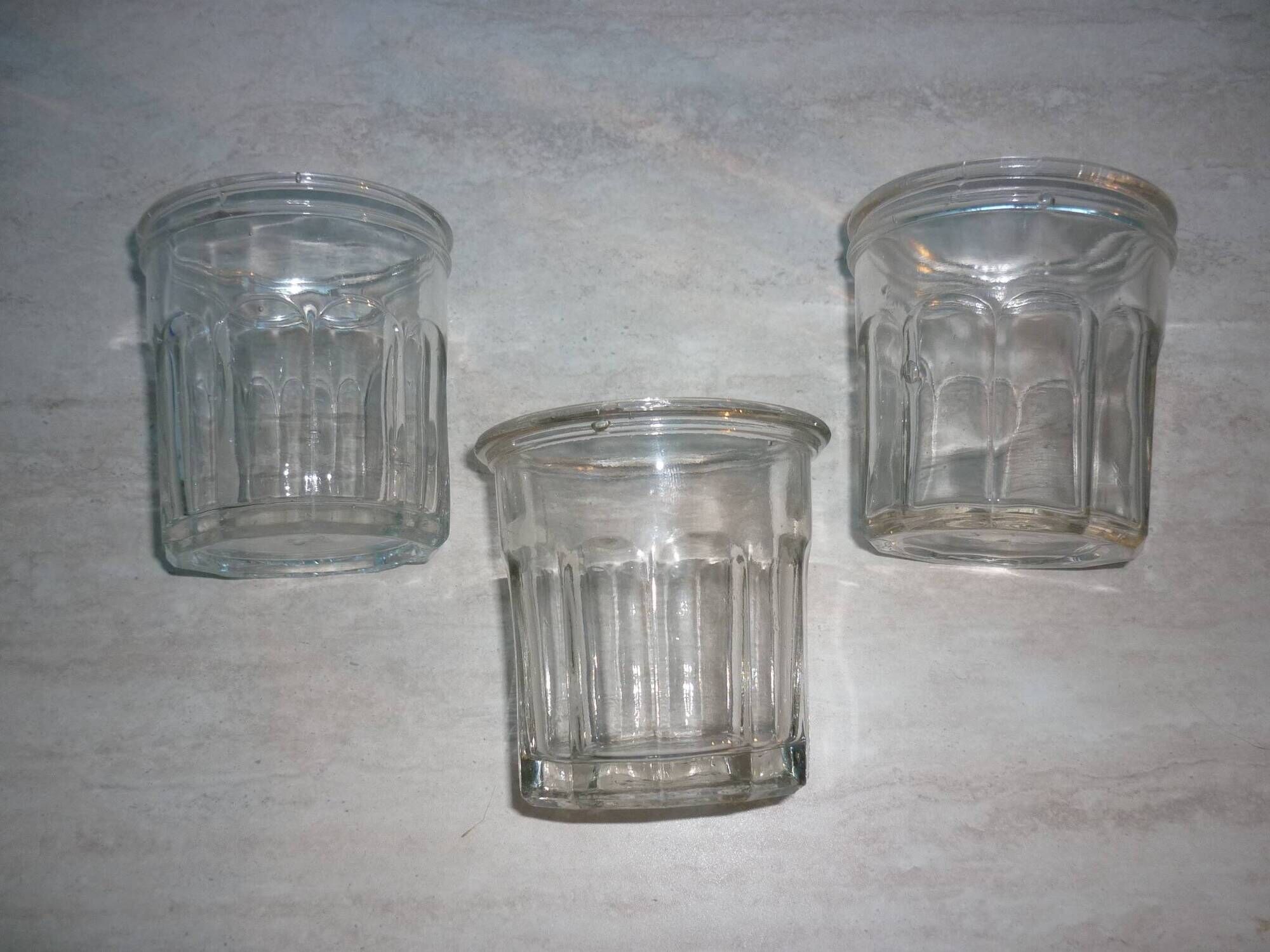 3 old jam jars of 375 ml