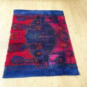 Original scandinavian rya rug by oili mäki for finnrya oy ab, finland
