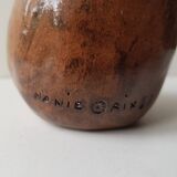 Ceramic owl sculpture, signed Nani in Aix in 1983
