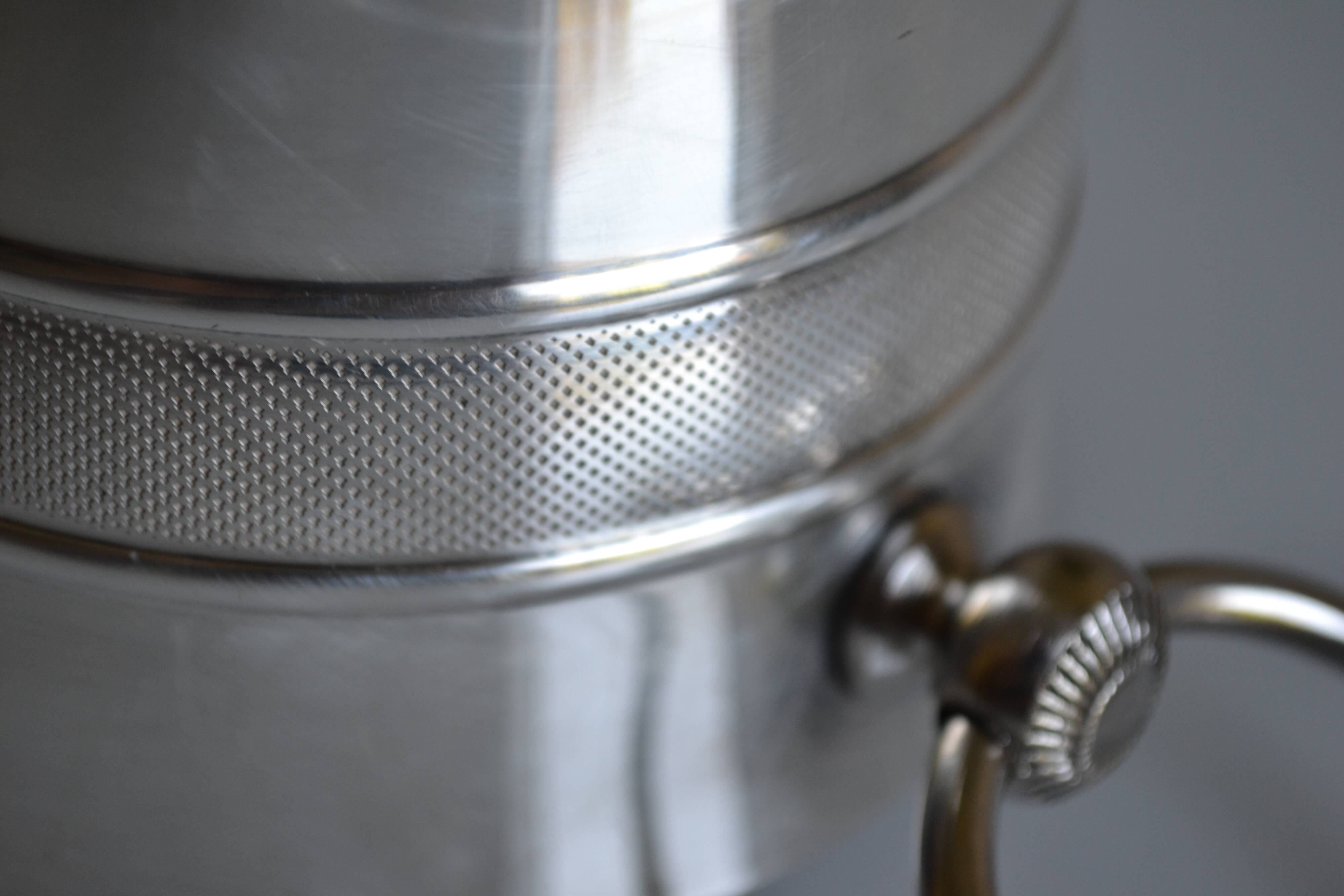 Vintage silver metal ice bucket