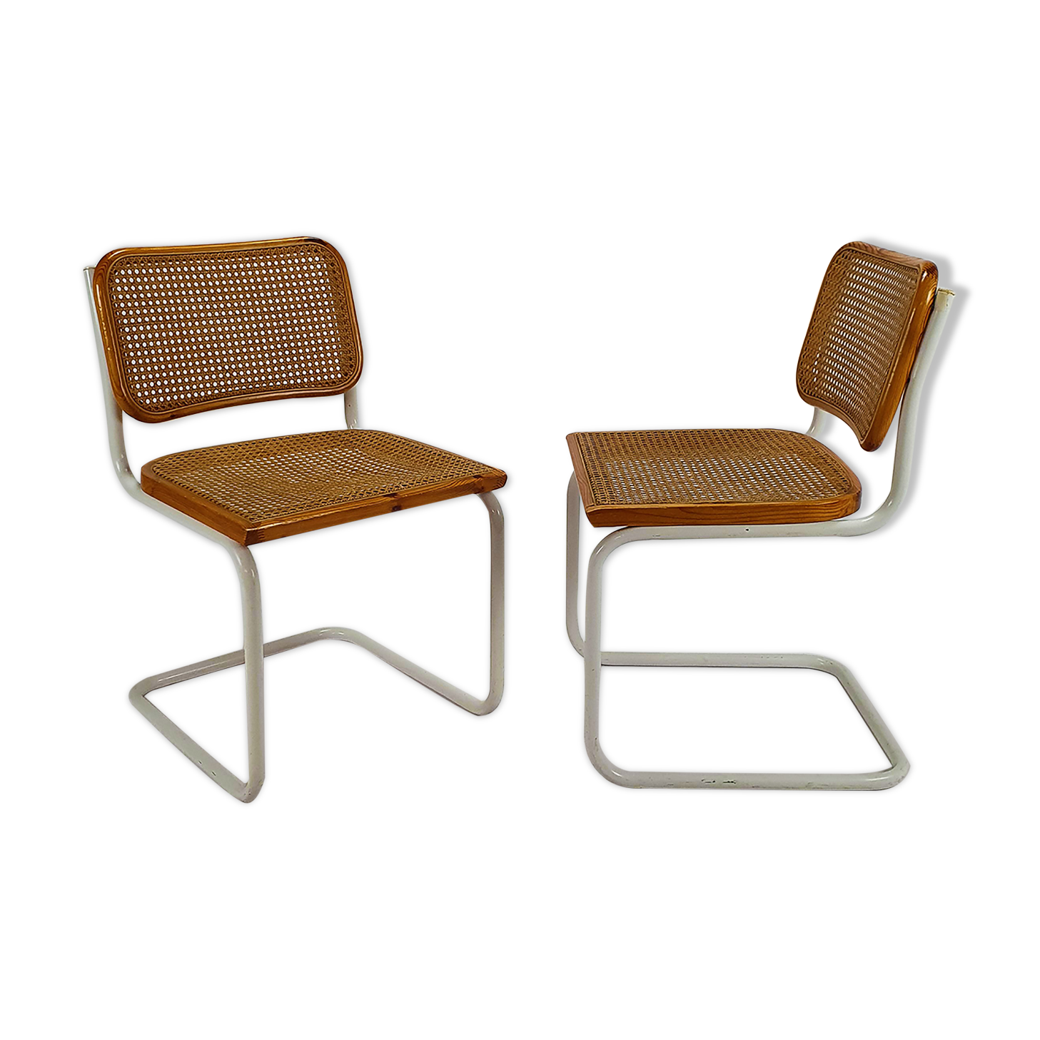2  chairs Cesca by Marcel Breuer, italy, 1970s