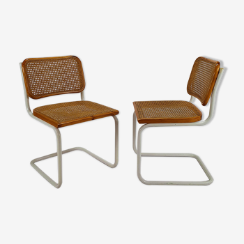 2 chaises Cesca par Marcel Breuer, italie, années 1970