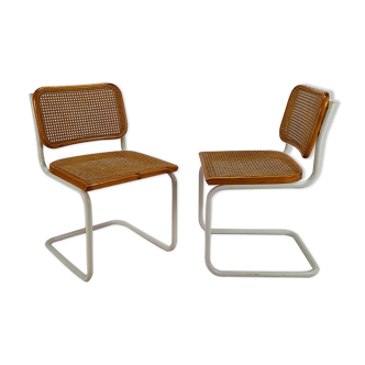 2 chaises Cesca par Marcel Breuer, italie, années 1970
