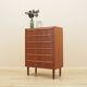 Commode haute en teck danois des années 1960