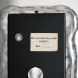 Vintage wall light, vintage ceiling light, thick pressed molded glass wall light