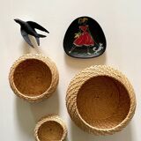 Decoration Vintage stackable baskets