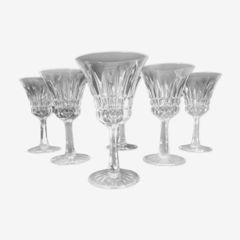 Villeroy & Boch - Lot de 6 verres à apéritif Art Déco en cristal taillé
