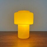 Mid-century yellow glass table lamp model 120 by Uno & Östen Kristiansson for Luxus, Vittsjö, Sweden, 1950s.