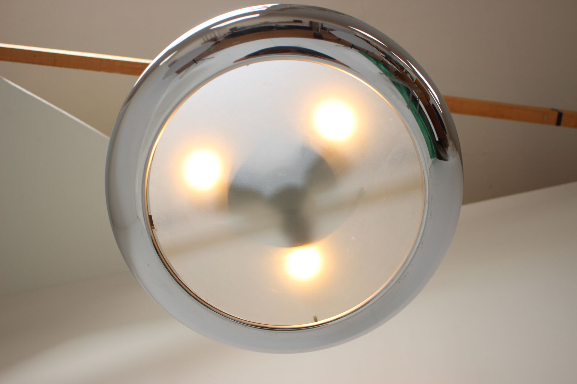 Ufo pendant lamp by josef hurka for napako 1940s