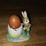 Decorative eggcup rabbit porcelain