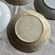 Set of eight flat dessert plates in barbotine earthenware with grape decoration – circa 1900.