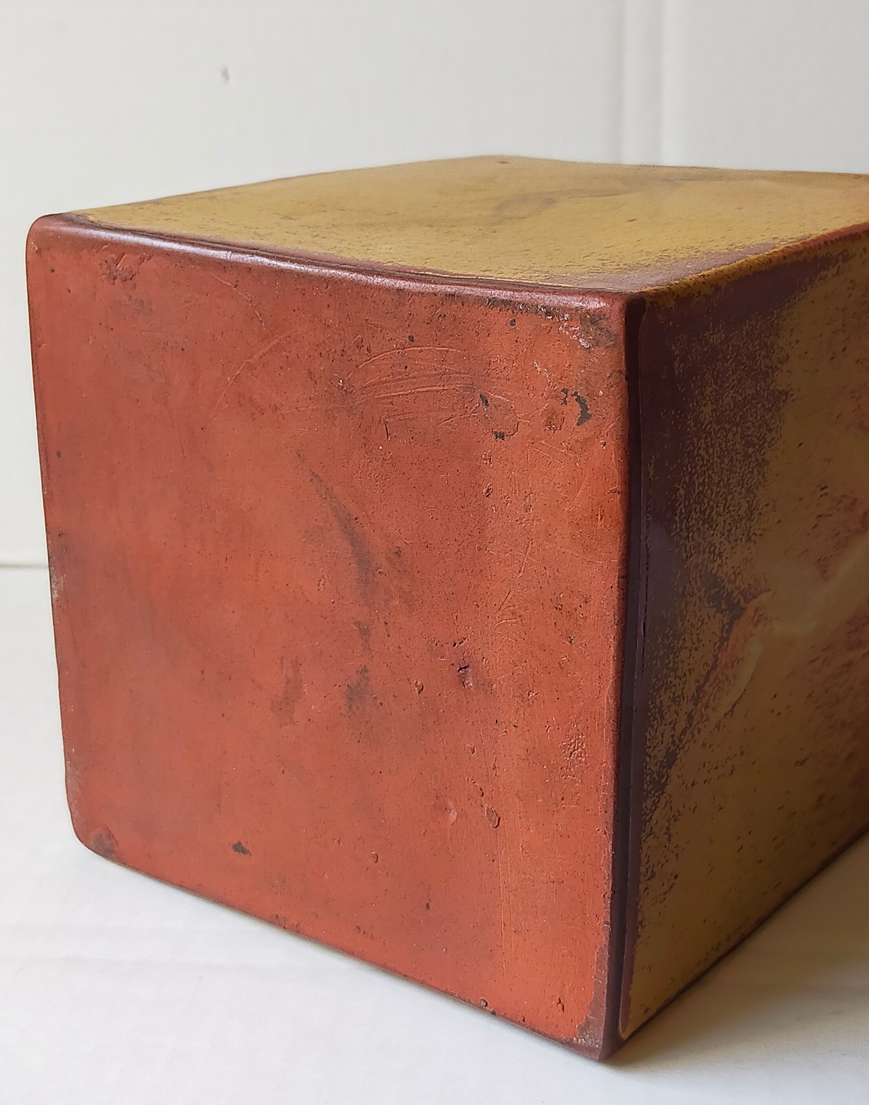 Vintage Scandinavian enamelled earth soliflore vase