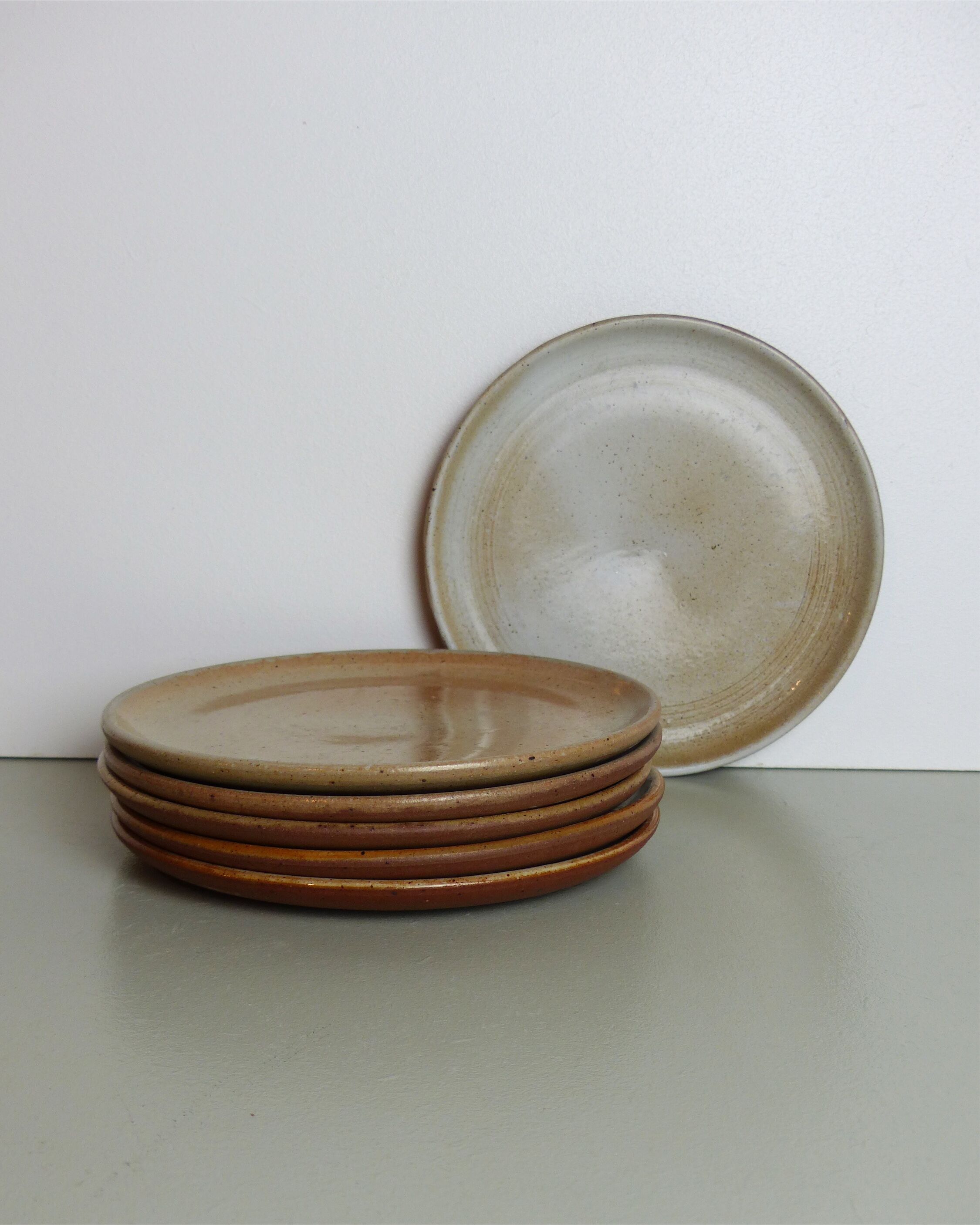 Set of 6 dessert plates Grès du Marais